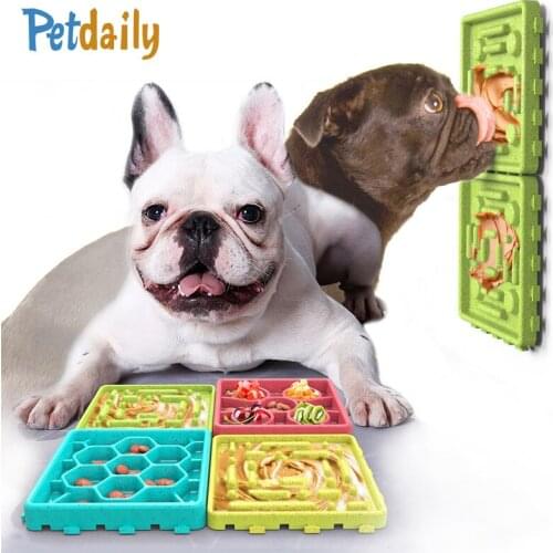 4pcs/set dog slow Feeder/Treater, dog Slow Eating Food Bowl and Lick Pad, Lick Mat for Pet Bathing, Grooming and Dog Training