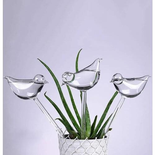 5 Kinds of Glass Plant Flower Watering Device Automatic Automatic Watering Device Bird Star Heart Design Plant Watering Device