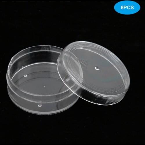 6Pcs Plastic Watch Oil Washing Jar Glass Watch Movement Watch Parts Cleaning Maintenance Repair Pot Watchmaker Watch Repair Tool