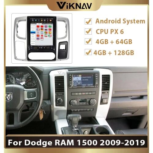 Android 9.0 PX6 Tesla screen Car Radio For Dodge RAM 1500 2008- 2019 Car Stereo radio multimedia player head unit