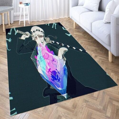 One Piece Trafalgar Law Carpet for Living Room 3D Anime Cartoon Rug Gamer Teen Room Bedside Lounge Rug Kids Children Floor Mats