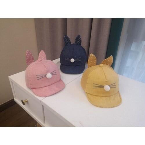 Baby Sun Hat New Unisex Baby Hat Boy Girl Dot Colorful Cotton Soft Cozy Beanie Hat Toddler Infant Breathable Caps with Cute Ears