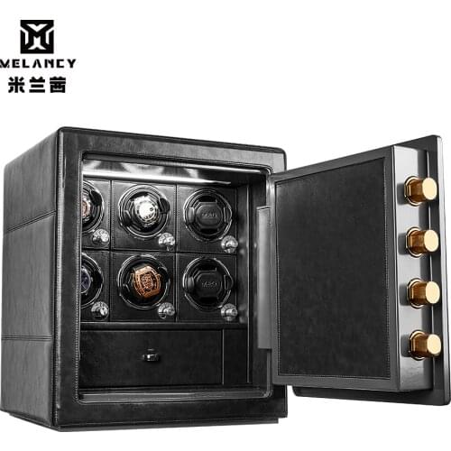 MELANCY Automatic Watch Winder Safe Carbon Fiber Mechanical Watch Winding Box Quiet Motor Watches Storage Display Case Box