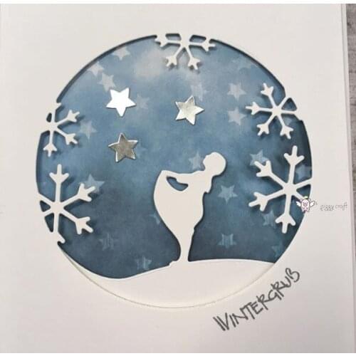 Mmao Crafts Metal Steel Cutting Dies Snowflake star girl circle Stencil For DIY Scrapbooking Paper/photo Cards Embossing Dies