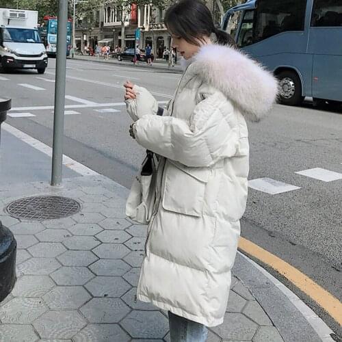 Parkas Women 2020 New Korean Loose Winter Cotton Jacket Womens Winter Clothing British Style Down Cotton Long Section Q88