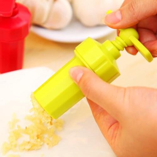 ABS Plastic Garlic Press Crusher for Seeds Squeezer Masher Rotary Easy Squeeze Handle Home Cooking Gadget Mincing Tool