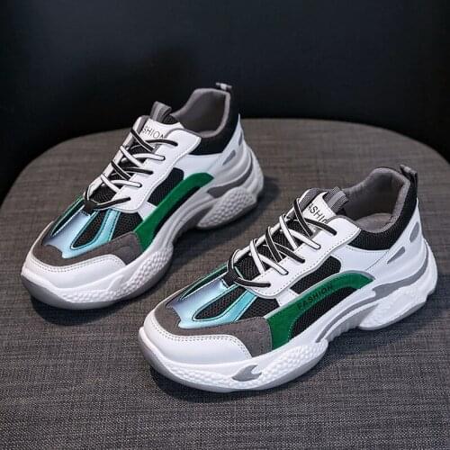 Sport Shoes Women Sneakers Leather Lace-Up Waterproof Flats Shoes Casual Outdoor Running Shoes Ladies Athletic Shoes Gym Shoes