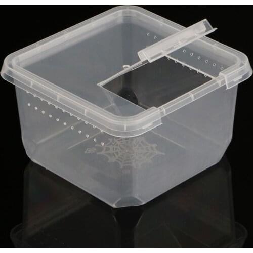 Reptile Terrarium Feeder Breeding Box Tortoise Spider Lizard Beetle Insect House Dropship