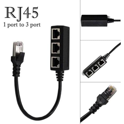 Rj45 Extension Cable 1 To 3 Ethernet Cable Adapter Distributor RJ45 Separator 1 x RJ-45 male network 3 x RJ-45 female network