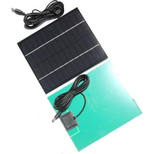 BUHESHUI 6W 18V /12V Monocrystalline Solar Panel Charger With 3M Cable DC5521 Ouput Solar Battery System Charger 200*170mm