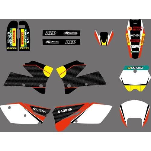 0072 Team Graphics Background Full Decal Sticker For SX 125 200 05-06 XC XCW 200 06-07 SX SXF 250 05-06 EXC MXC 300 05 EXC 400