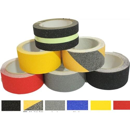 1Pcs 5M Color Anti Slip Tape Width 25mm 50mm 100mm High Grip Adhesive Sticky Backed Non-slip Safety Flooring