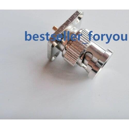 1Pcs BNC Q9 Male Connector 4 Hole Panel Flange Mount With Solder Cup 17.5*17.5mm