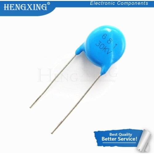 1pcs/lot High voltage ceramic chip ceramic capacitor 681K 30KV 680PF 30KV681 In Stock