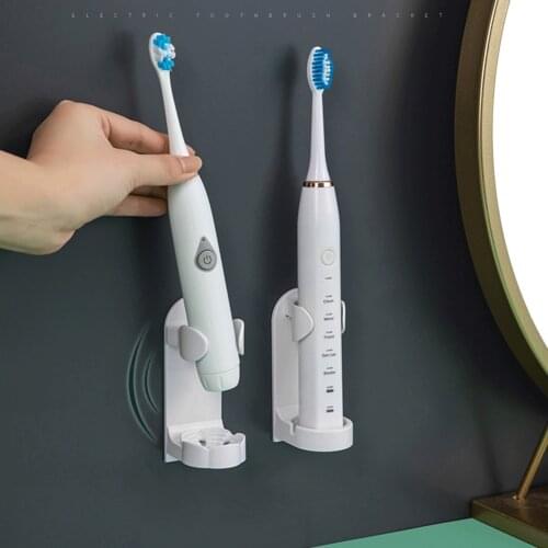 1pc Toothbrush Holder Traceless Toothbrush Stand Rack Wall-Mounted Adapt 90% Electric Toothbrush Holder Bathroom Accessories