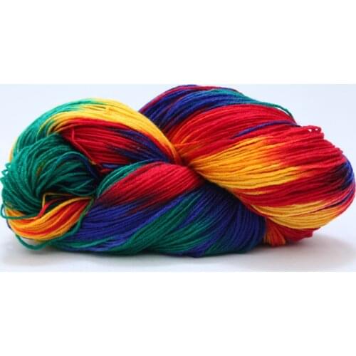 4 Strand Rainbow Segment Dyed Yarn Wool DIY Hand Knitted Baby Sweater Hat Scarf Sofa Cushion Anti-Pilling Knitting Yarn 27Colors