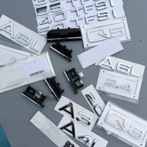 TFSI Q3 Q5 A3 A4 A6L A7 A8L Q7 ABS Emblem Car Rear Trunk Badge Logo Sticker Accessories