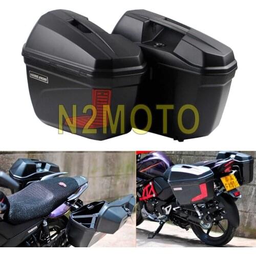 Motorcycle Touring Side Box Saddlebag 23L Pairs Side Case Luggage Pannier Cargo for Lifan KPT Triumph Kawasaki BMW R1200