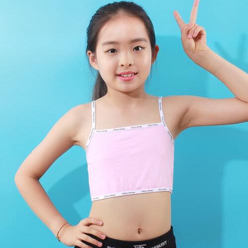 10Pc/lot Girls Comfortable Bra Sports Training Bra Cotton Crop Top Kids Underwear 8-14years