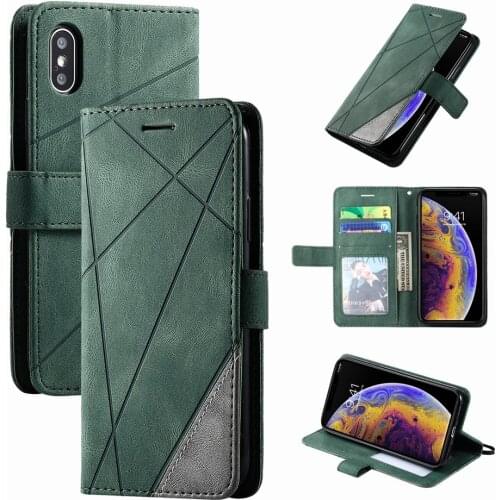 Simple Stripes Phone Shell For Case Redmi 7 7A 8 8A 9A 9C Note 8T 9 Pro 10X Mi Poco X3 Nfc 10 Ultra Card Slot Leather Cover D21G