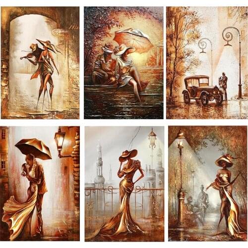 DIY 5D Diamond Painting Mosaic Elegant Lovers Full Drill Square Round Kit Rhinestones Cross Stitch Art Home Decor Gift