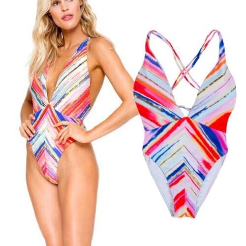 Summer Lady Bandage Push up Monokini Bikini Beachwear Women Swimwear Swimsuit Bathing One-Piece Suit