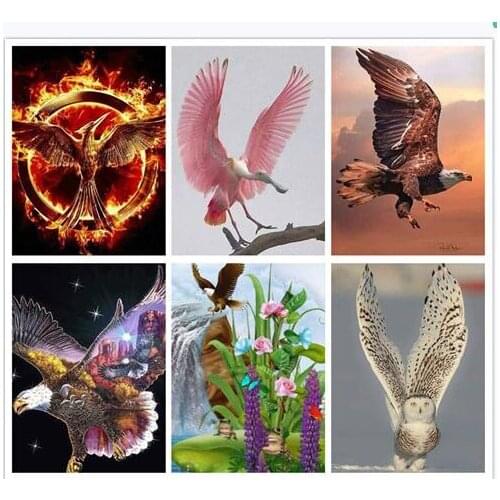 2019Diy 5D Diamond embroidery Full Set Cute Bird rhinestone pictures Diamond Painting Full Square Flower Wall Sticker Home Decor