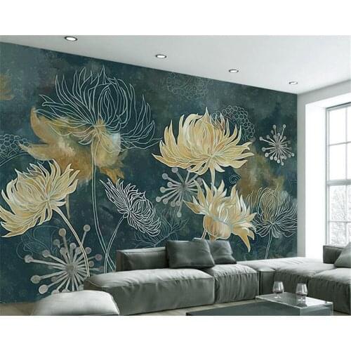 Beibehang Custom Wallpaper European Style Retro Arts Flower Pastoral Living Room TV Wall wallpaper for walls 3 d papel de parede