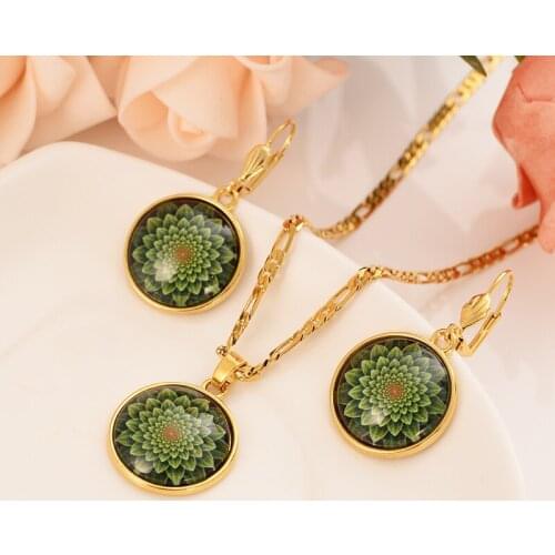 Handmade crystal butterfly Necklaces Earrings Gold Color PNG Jewellery Set Papua New Guinea Wedding party women girls gifts