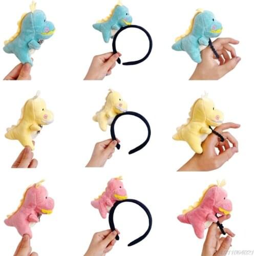 Cute Plush Cartoon Brooch Little Dinosaur Headband Stereoscopic Animal Doll Cartoon Hair Tie Fashion Jewelry Gifts 21 wholesales