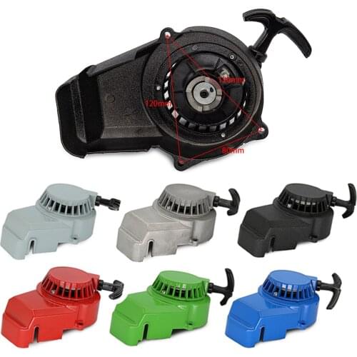 6 Color Aluminum Pull Start Recoil Starter Part For 2 Stroke 47cc 49cc Engine Pocket Bike Mini Moto Dirt Kids ATV Quad 4 Wheeler
