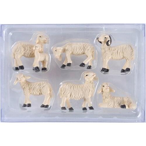 Lamb Statue Resin Crafts Lovely Garden Animal Statues Gifts Lamb Statue Fine Workmanship Cute Delicate And Realistic In Shape