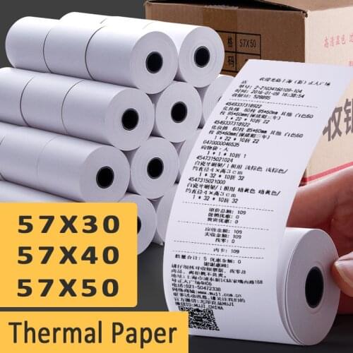 Thermal paper super long 57x 30x 40x 50mm POS printer mobile bluetooth cash register paper rollfor for restaurant supermarket