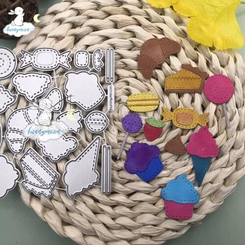 Bunnymoon Dessert Metal Cutting Dies Stencils for DIY Scrapbooking/photo Album stamps Decorative Embossing DIY Paper Card