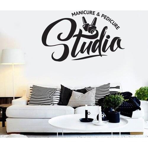 Hair Beauty Salon Manicure Cosmetic Eyelashes Pattern wall sticker Art Mural Vinyl Stickers Art manicure Art wall decal G137