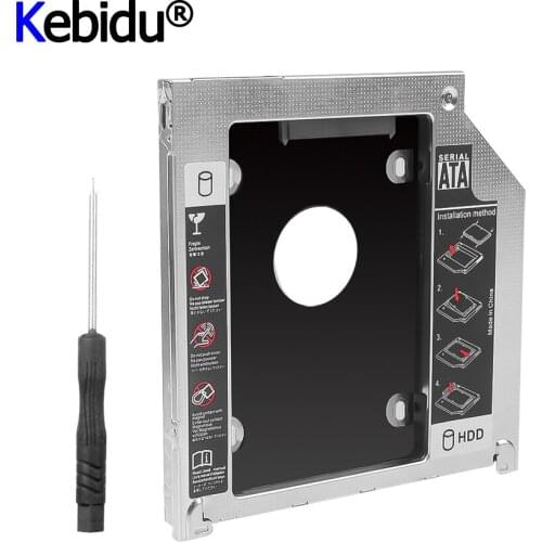 2.5" 9.5mm SATA 2nd HDD SSD Hard Drive Caddy Adapter For MacBook Pro Unibody A1278 A1286 A1297 CD ROM Optical Bay