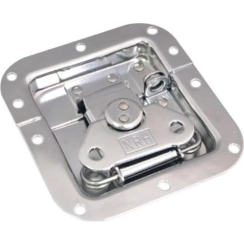 2PCS/LOT Chrome Steel Road Flight Case Butterfly Lock Large Catch Recessed Buckle
