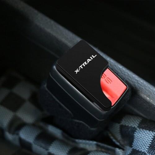 2PCS Car Buckles Metal Tongue Universal Car Socket Silent seat belt buckle for Nissan X-trail Note Juke Sentra Patrol Navara