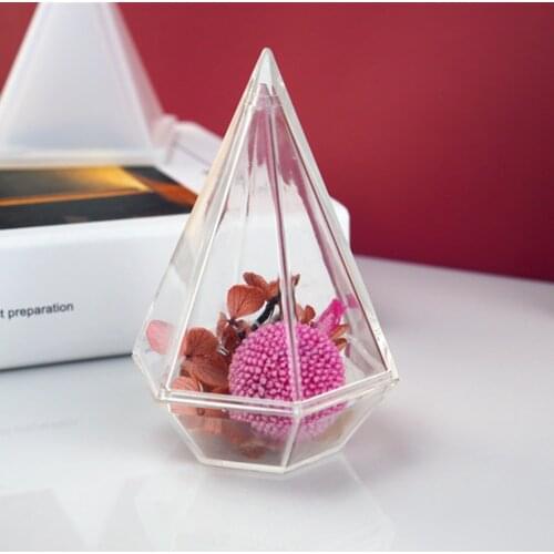 2020 Cutting Shape Diamond Storage Box Mold Transparent Silicone Mould Resin Decorative Craft DIY Epoxy Resin Molds For Jewelry