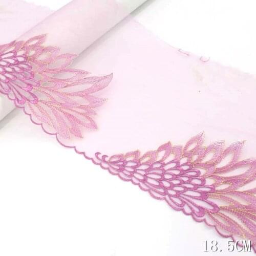 32Yards Mesh Thread Polyester Fabric Feather Lace Trim Embroidery Sewing CraftsLingerie Underwear Bra Doll Material Lace Edge