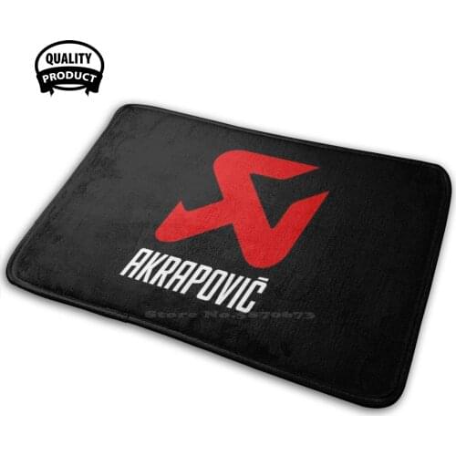 Akraprovic White Vertical Logo Fan Art 3D Household Goods Mat Rug Carpet Cushion Motocross Motocross Monster Fox Kawazaki Wp