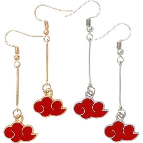 Anime Jewelry Red Cloud Drop Earrings for Women Creative Trinket Hanging Earring Fans Gift