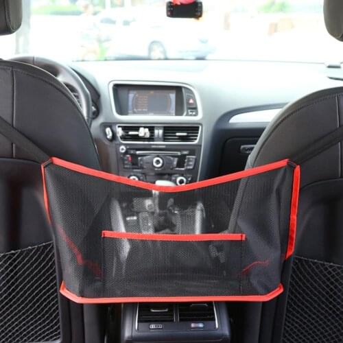 Car Net Pocket Handbag Holder Driver Storage Organizer Between Front Set with Backside Bag Barrier of Backseat Pet Kids