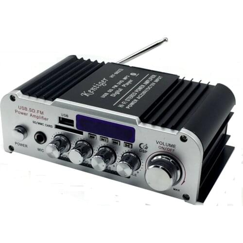 10pcs 12V 2CH HIFI Bluetooth Car Power Amplifier FM Radio Stereo Audio Music Player Support SD USB MP3 DVD Input