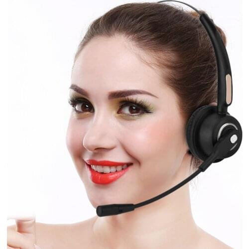 Call Center Bluetooth Headset Wireless Truck Driver Headphones Noise Cancelling Bluetooth Call Center Headphones With Mic