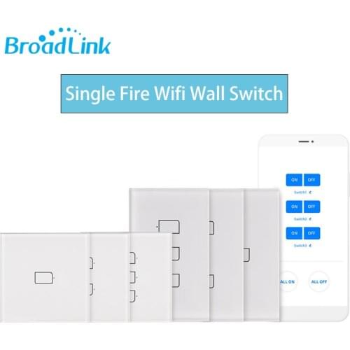 Broadlink TC3 Smart Wifi Wall Light Touch Switch 1/2/3gang Remote Control ON OFF Timer No Neutral Required Alexa Voice