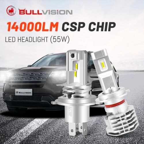 BULLVISION Mini H4 H7 LED H8 H9 H11 Headlight Bulb 4300K 6000K 8000K 12000LM Lamps 9005 9006 Hb3 Hb4 Running Lights For Cars 12V