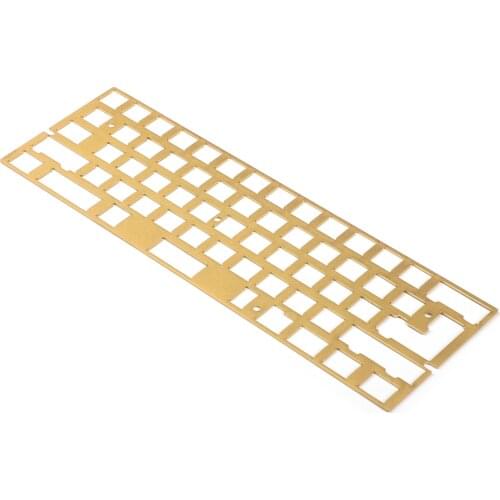 CNC 60% PVD Brass Plate Universal Positioning Board For GH60 60% Keyboard DIY Support ISO ANSI WKL