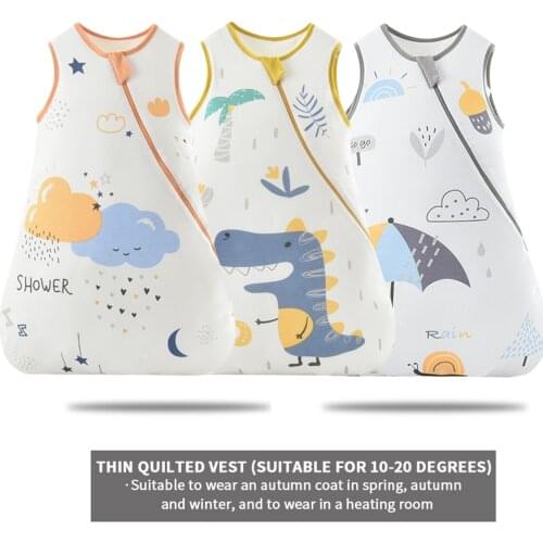 Childrens Autumn Winter Cotton Sleeping Bag Envelope For Newborn Vest Pajamas Cartoon Baby Girl Boy Blanket Sleepsack Wrap