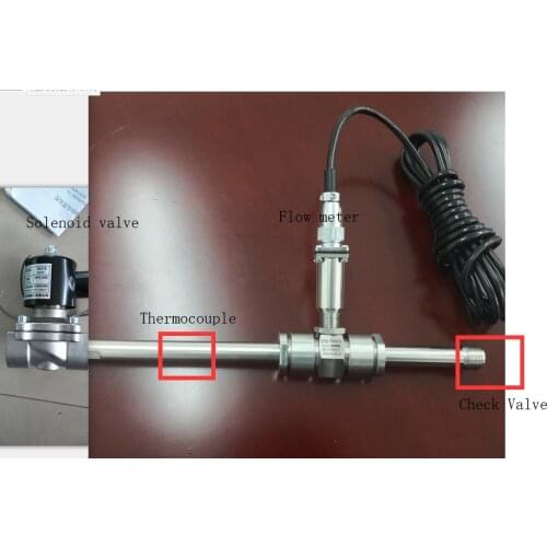 DN10 turbine flow meter pulse signal output solenoid valve check valve 12VDC power supply 304 stainless steel 1/2NPT thread